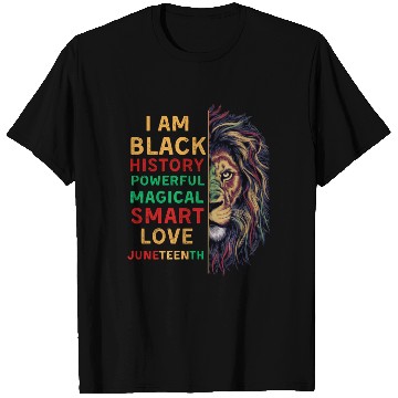 Discover I'm black History powerful African Lion Juneteenth T Shirts