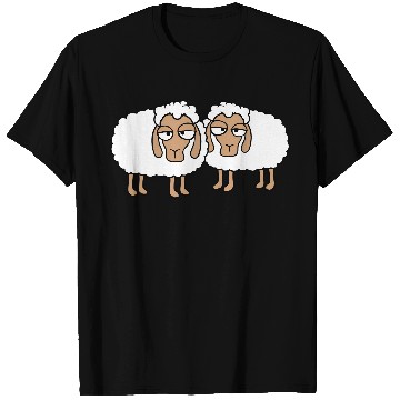 Discover 2 Sheep Tired Bored Look Team Sweet Crew Friends T Shirts