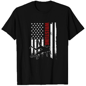 Discover Retro American Wrestling Apparel US Flag Wrestling T Shirts