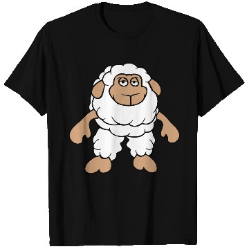 Discover Sheep Standing Cool Bored Tired Cartoon Comic Cute T Shirts