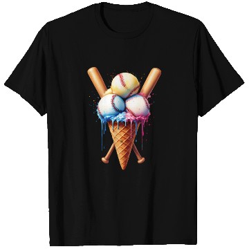 Discover Baseball Ice Cream T Shirts