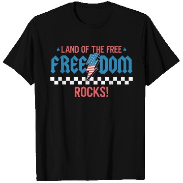 Discover Freedom Rocks Patriotic Graphic T Shirts