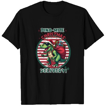 Discover Festive Dino Delivery T Shirts