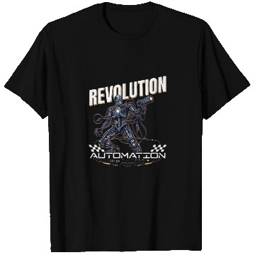 Discover Editable AI Robot Sci fi Cyborg T Shirts