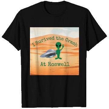 Discover I Survived the Crash at Roswell in Desert T Shirts