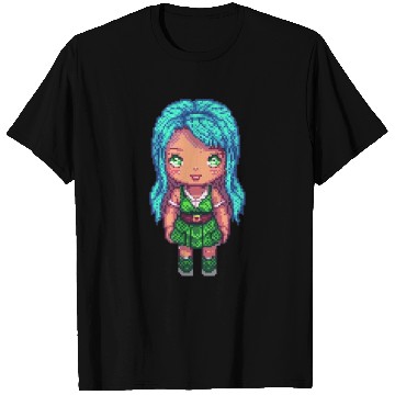 Discover Mystic Emerald Sprite - Pixel Art Design T Shirts