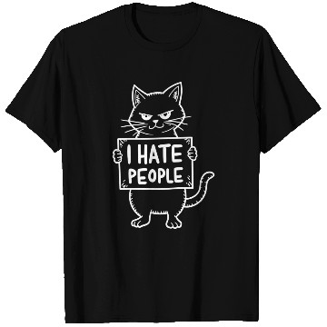 Discover i hate people Funny Design With Cat T Shirts