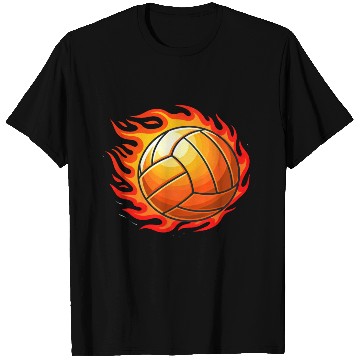 Discover Fiery Volleyball Flame Design T Shirts