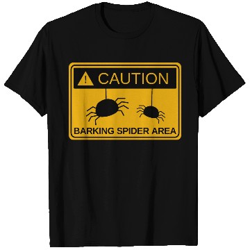 Discover Caution Barking Spider Area Barking Spiders MEME T Shirts