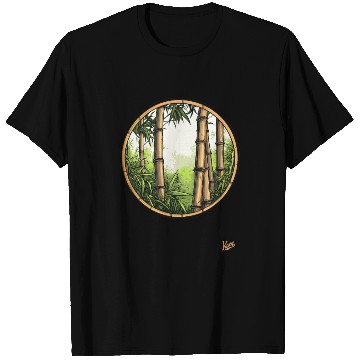 Discover Serene Bamboo Forest T Shirts
