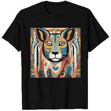 Discover Vibrant Geometric Tiger Artwork T Shirts
