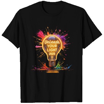 Discover A large starburst glowing in neon light with 2025 T Shirts
