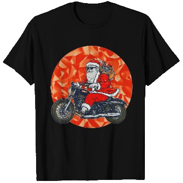 Discover Santa Claus on Motorcycle Christmas , Cool Santa T Shirts