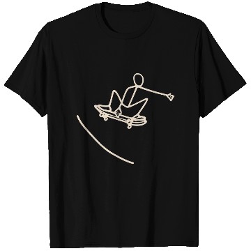 Discover Skater skating on skateboard T Shirts