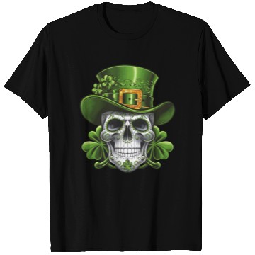 Discover Sugar Skull St Patrick's Day Shamrock T Shirts
