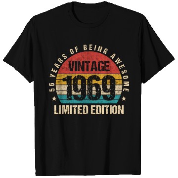 Discover Vintage 1969 Limited Edition 56th Birthday Gift T Shirts
