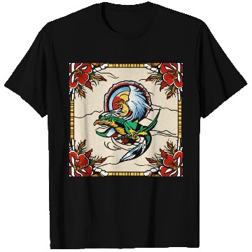 Discover Dragonbird in Stained-Glass Garden" T Shirts