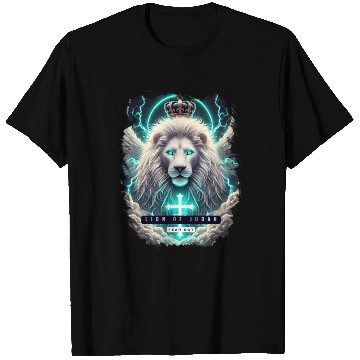 Discover Lion of Judah Spiritual Design with Cross T Shirts