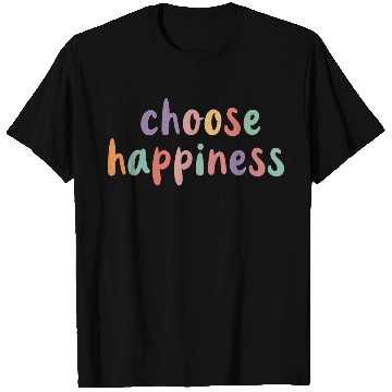 Discover Choose Happiness Retro Colorful Pastel Kids T Shirts