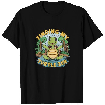Discover Finding My Turtle Zen Cute Meditation Relaxation T Shirts