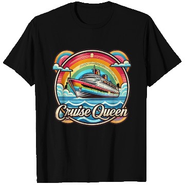 Discover Cruise Queen! | Retro LGBTQ+ Vacation Apparel T Shirts