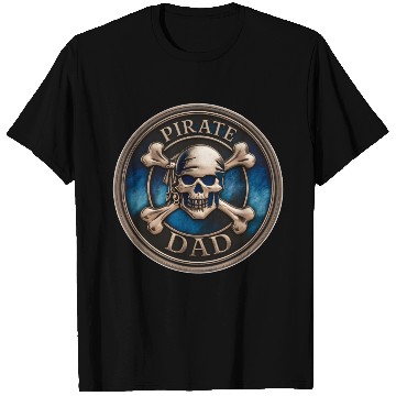 Discover Pirate DAD Cool Pirate Medallion Gift for Dads T Shirts