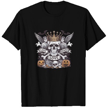 Discover Gothic Tattooed Woman with Artwork and Roses T Shirts