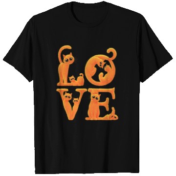 Discover Love Cat Orange T Shirts