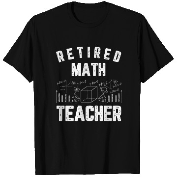 Discover Retired Math Teacher 2025 Chalkboard Design T Shirts