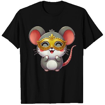 Discover Cute Cartoon Mouse Mardi Gras Carnival T Shirts