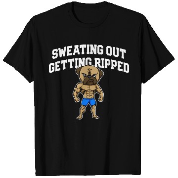 Discover Sweating Out Getting Ripped Workout Player Gym T Shirts