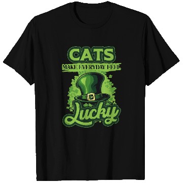 Discover Cats Make Everyday Feel Lucky St Patricks Day T Shirts