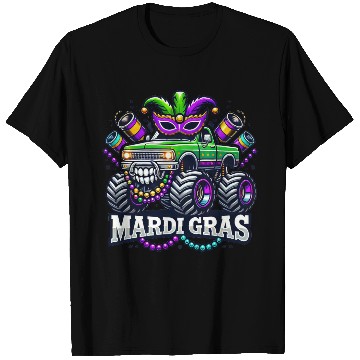 Discover Mardi Gras Monster Truck Design T Shirts