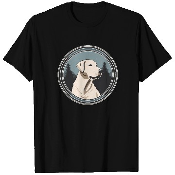 Discover Calm Labrador with Mountain Serenity T Shirts