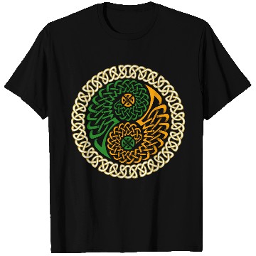 Discover Spiritual Irish Yin & Yang Celtic Knot T Shirts