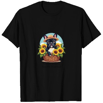 Discover French Bulldog with Sunflowers T Shirts