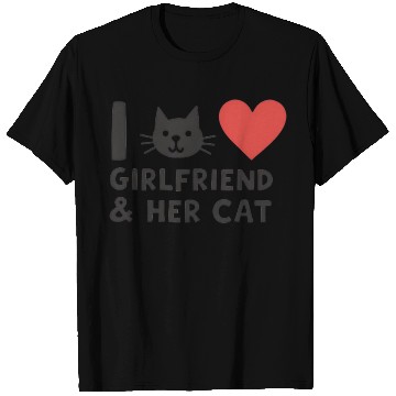 Discover I Love My Girlfriend and Her Cat" Cat Head Design T Shirts