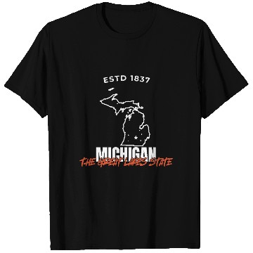 Discover Michigan The Great Lakes State USA T Shirts America