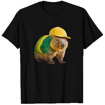 Discover Green and Gold Wombat 2 T Shirts