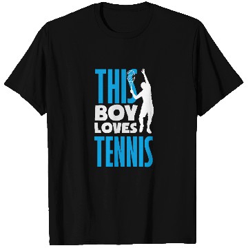 Discover This Boy Loves Tennis Graphic Design T Shirts