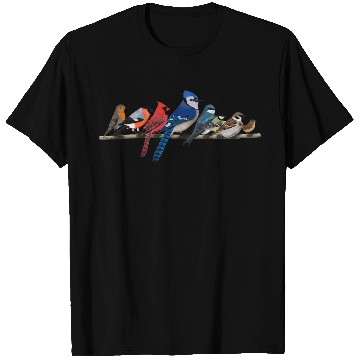 Discover Garden Birds Blue Jay Cardinal Bullfinch Birding T Shirts