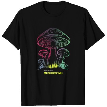 Discover Glowing Mushrooms Colored T Shirts