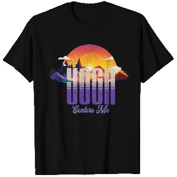 Discover Yoga Centers Me Mountain Sunset T Shirts