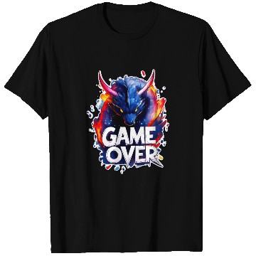 Discover Game Over - Dragon Art - Graffiti Style - Gamer Sl T Shirts