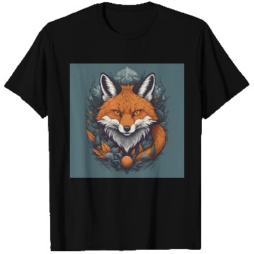 Discover Serene Fox in a Nature Scene T Shirts