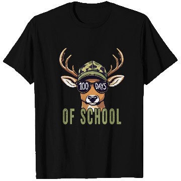 Discover Bucked' 100 Days Of School Deer T Shirts