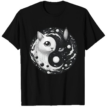 Discover Ying and Yang Cats Asian Meditation Gift Idea T Shirts