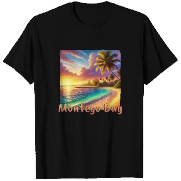 Discover Sunset Montego Bay Palms Beach Vacation T Shirts