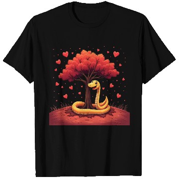 Discover I love my snake heart tree T Shirts