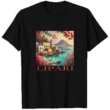Discover Lipari Volcano Mediterranean Terracotta Vacation T Shirts
